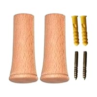 Wooden Coat Hooks | 2-Piece Wooden Entryway Hooks Towel Rack | Heavy-Duty Storage Holder for Entryway Bathroom Living Room Kitchen Towel Scarf Robe Backpack Purse Clothes