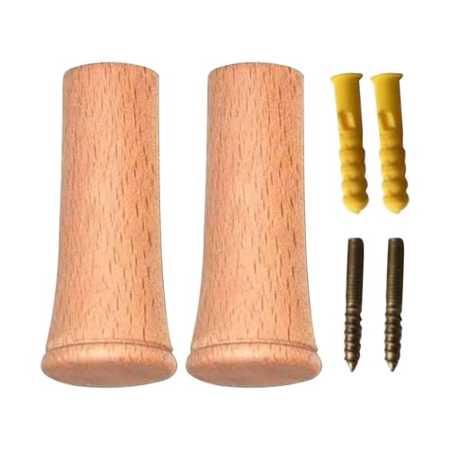 Ganchos de pared genéricos de madera, 2 piezas percheros de pared con organizador de sombreros, percha organizador resistente para cocina, pasillo, cuarto de baño, toalla, albornoz
