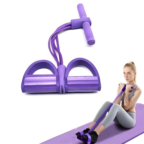 Norhogo 4 Tubes Elastic Sit Up Pull Rope with Foot Pedal, Multifunction Resistance Training Exerciser Tension Rope Sit Up Exercise Equipment for Home Use for Home Gym Yoga, Fitness Norhogo 4 Tubes Elastic Sit Up Pull Rope with Foot Pedal, Multifunction Resistance Training Exerciser Tension Rope Sit Up Exercise Equipment for Home Use for Home Gym Yoga, Fitness