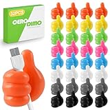 CeroDimo 32 PCS Creative Silicone Thumbs Up Wall Hook - Multi-Function Self-Adhesive Holder for Cables, Keys, Makeup Brushes, Desk Organizer - Cute Pencil Holder