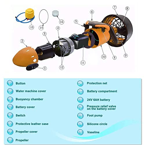 Scooter sous-marin électrique portable hélice plongée 300W - 5
