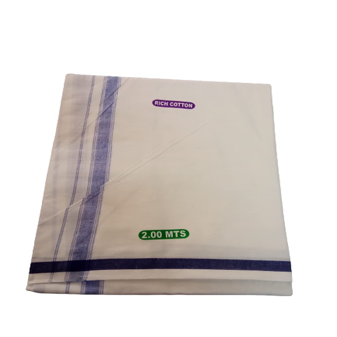 cotton colors Men’s Pure Cotton Single white Colour with small Border Dhoti (2-Meter)_DSG0082-picture-52