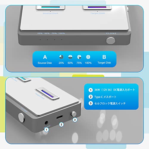 Anikks USB 3.2 Gen 2 外付けNVMe M.2 SSD スタンド Annikks ME922-AS の商品画像 5