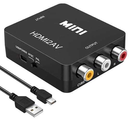 HDMI to AVϊpHDMI to RCAϊ1080perApcAm[gp\RAxboxAhdtvAdvd-blackpal/ntscɑΉĂ܂
