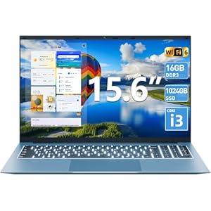 Naclud Computadora portátil de 15.6 pulgadas, Windows 11 con 16 GB de RAM 1024 GB SSD, CPU Core i3 (hasta 3.9 GHz), teclado retroiluminado, batería de 53.2 Wh, WiFi 6, pantalla IPS FHD, visualización