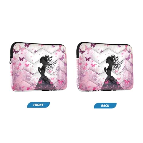 Funda para portátil de 13-14 pulgadas Butterfly Girl miniatura 2