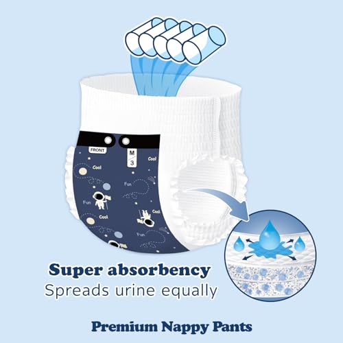 Image of Minime Baby Training Pants - Size 12M-24M (14-26 lbs), 36 Count, Premium Hypoallergenic Training Underwear, Fragrance Free Disposable Baby Diaper Pants