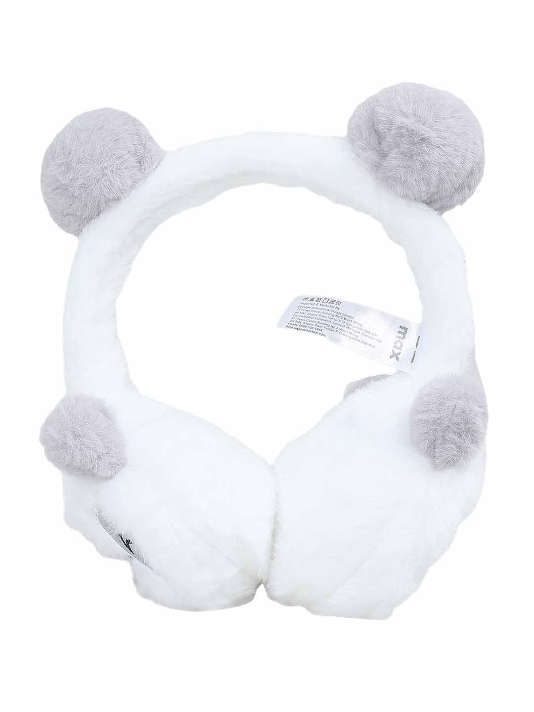 Women Applique Earmuffs (White_FS)