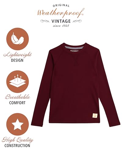 Weatherproof Vintage Boys' Thermal - 3 Pack Crew Neck Long Sleeve Sweatshirt - Soft Pullover Sweaters for Boys (S-XL)2