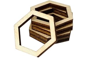 Customizable Hexagon Blanks for Crafts (12-48 Pack)