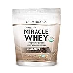 Dr. Mercola, Organic Miracle Whey Chocolate Protein Powder, 13.5 oz (382.5 g), Non GMO, Soy Free, Gluten Free, Non GMO, Soy-Free, Gluten Free, USDA Organic