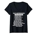 Mujer Chat abreviado para personas mayores. Camiseta Cuello V