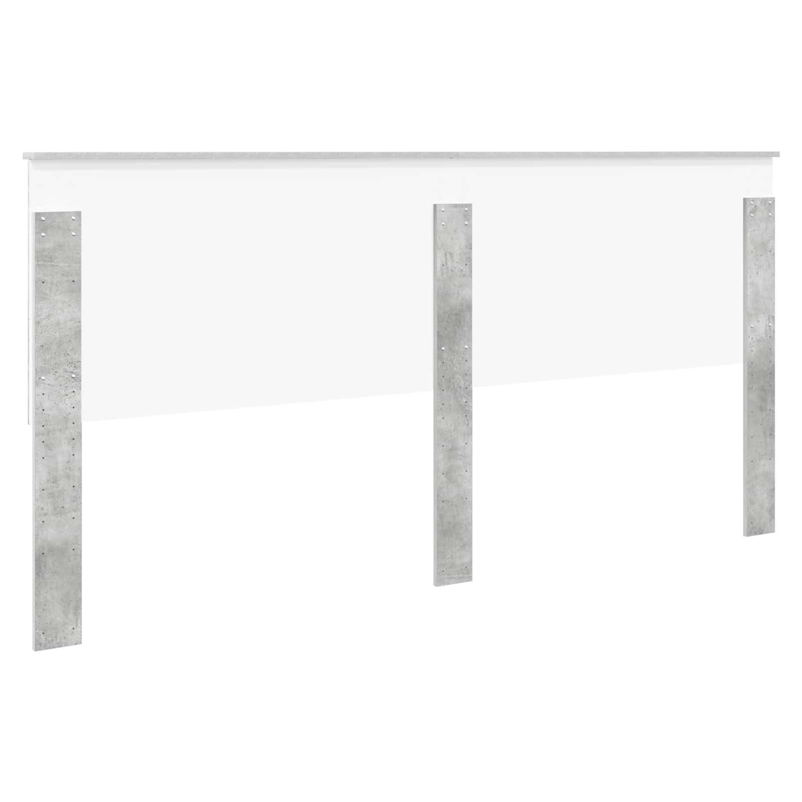 vidaXL Cabecero con cabecera Gris Concreto 200 cm Madera contrachapada, Accesorios Elegantes para el Dormitorio, Decorativos Modernos, Zona de Descanso Comfy, diseño contemporáneo
