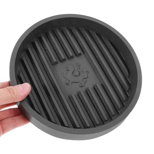 ABOOFAN Toilet Plunger Drip Catcher Tray 2pcs Set, Cement Gray Plunger Storage Mat with Drying Base for Bathroom Toilet Accessories - Image 3