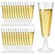 YWKJDDM 25 Stück SektgläSer Plastik, 150ML Durchsichtige SektgläSer Kunststoff Sektglas ChampagnergläSer, Sektkelche WeingläSer für Sektempfang Party Hochzeit Geburtstag Picknick
