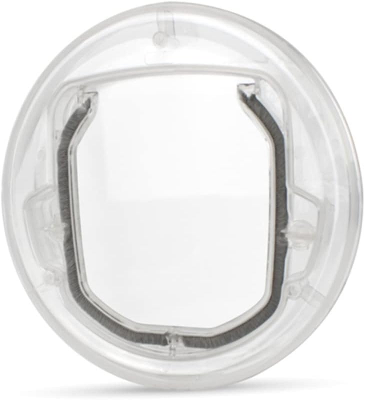 HEMOTON Material Round Glass Cat Door Practical Exit Door for Cats and Dogs Pet Door for Home Use for Indoor Cats and Puppies