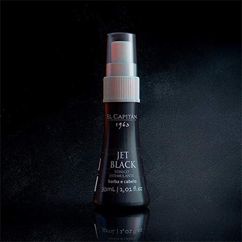 Tônico Estimulante para Barba e Cabelo El Capitán 1963 - Jet Black (30ml)