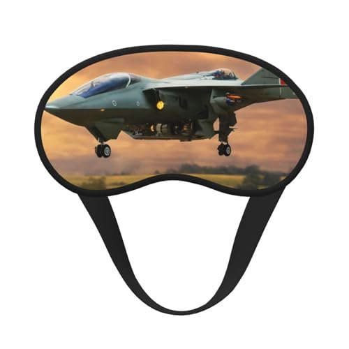 OAZCVBNN - Aircraft Fighter Jets Print Soft Comfortable Eye Mask for Sleeping Light Blocking Nap Travel Camping Night Rest