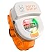 Potty Time New | Potty Training Seat by Potty Watch Inventor - Easy & Fun Toilet Seat with Interactive 6 Reusable Color Changing Stickers and Potty Watch Included - (Savanna & Orange)