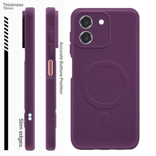 Image of Outlouders Back Cover for Ai Plus Pulse 2 | Soft Matte Silicone | Slim Fit | Magnetic-Safe Logo Design (Magnetic-Safe Not Compatible) | Shockproof | Camera Protection Bumper Case (Purple)