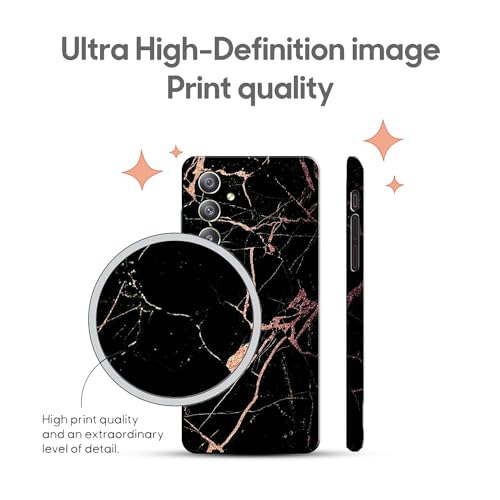 Image of COLORflow Back Cover Compatible with Samsung Galaxy A34 5G | Beautiful Black Golden Marble | Designer Printed Hard CASE Bumper Back Cover Compatible with Samsung A34 5G