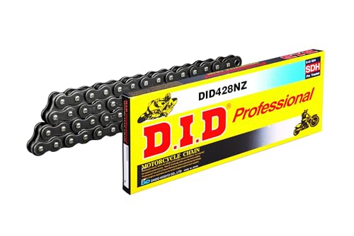 Chaîne DID 428 nZ renforcée de 122 maillons standard ouverte avec attache à clip pour moto