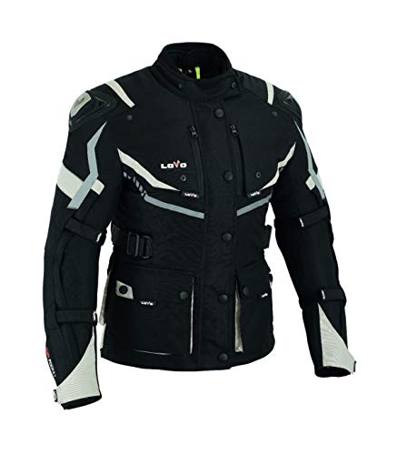 LOVO - Veste Moto Tri-couche 4 Saisons Femme - Veste Moto Femme avec Protections pour Été et Hiver - Blouson Moto Femme de Haute Résistance Longueur 3/4 -...