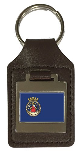 Porte-clés Norvège Oslo gravé sur cuir véritable pour organiser vos clés de voyage