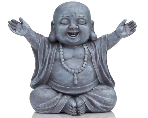 AMOIENSIS Laughing Buddha Statue for Zen Space, Relieve Stress Zen Atmosphere for Indoor/Outdoor Feng Shui Decoration