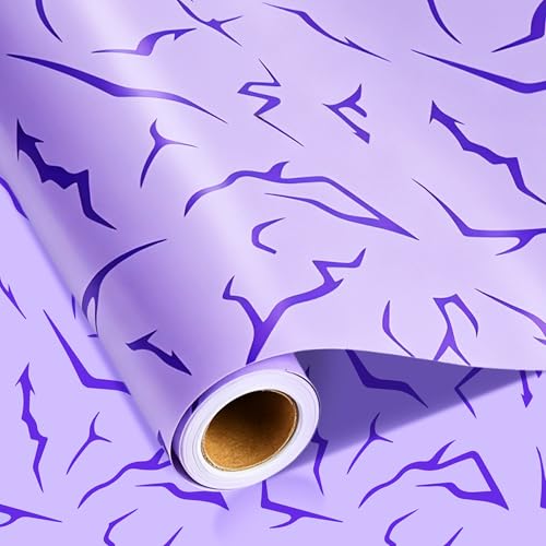 EcoUtens Kpop Wrapping Paper Roll Kpop Lightning Crack Pattern Gift Packing Wrap Craft Paper for Kpop Fans Gathering Birthday & Baby Shower Party Supplies 17 Inch x 32.8 Feet