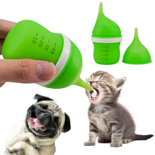 Pet Feeding Bottle for Puppies and Kittens,40ml Green