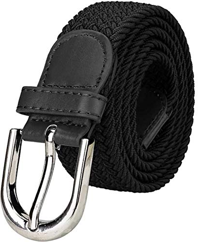 MadhaviWomen's Stretchable Belt Pack of 1 Black,Free Size