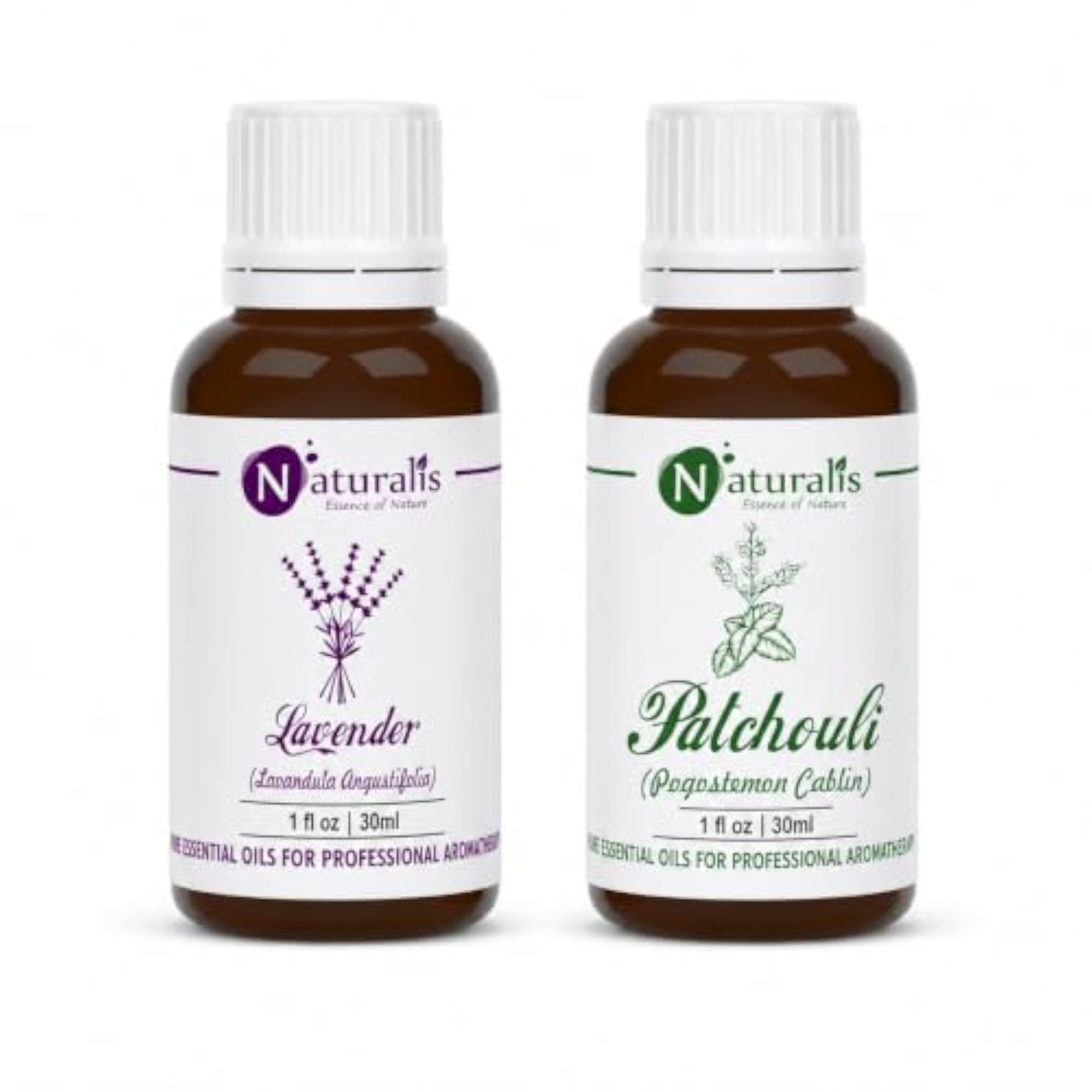 Essential Oil Gift Pack of 2, Lavender & Patchouli, 30ml