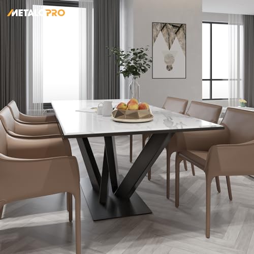Pied de table en métal robuste central style industriel noir - 4