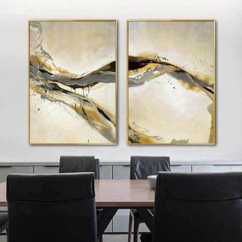 Art mural pour salon TONGYINLI affiche marbre moderne double cadre
