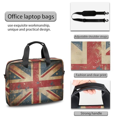 Bolso laptop con bandera UK estilo rústico miniatura 7