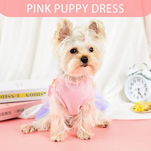 Birthday Dress For Dog, Dog Clothes For Small Dogs Girls, Flower Dog Dresses, Cute Dog Outfits, Mothers Day Clothes For Dogs Girls, Cat Apparel, Pet Outfit, Teacup Yorkie Clothes, Pink, Small #TOP5