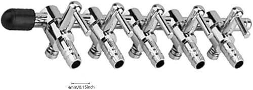 Miniatura 2 de Válvula de aire para acuario, colector en línea de 5 vías, bomba de flujo de aire, divisor de tubos, válvula de control de palanca, paquete de 2