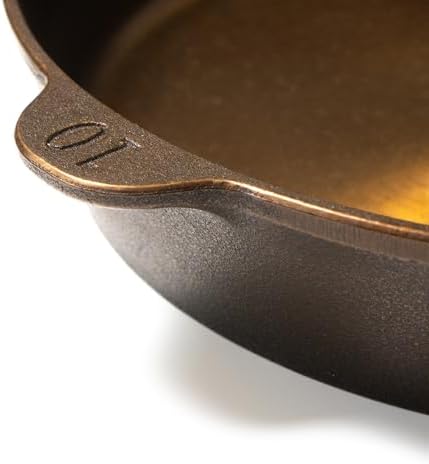 Lancaster Cast Iron No. 10 Skillet - 11-5/8-Inch Pre-Seasoned Heirloom Pan - Made in USA - Thumbnail 4