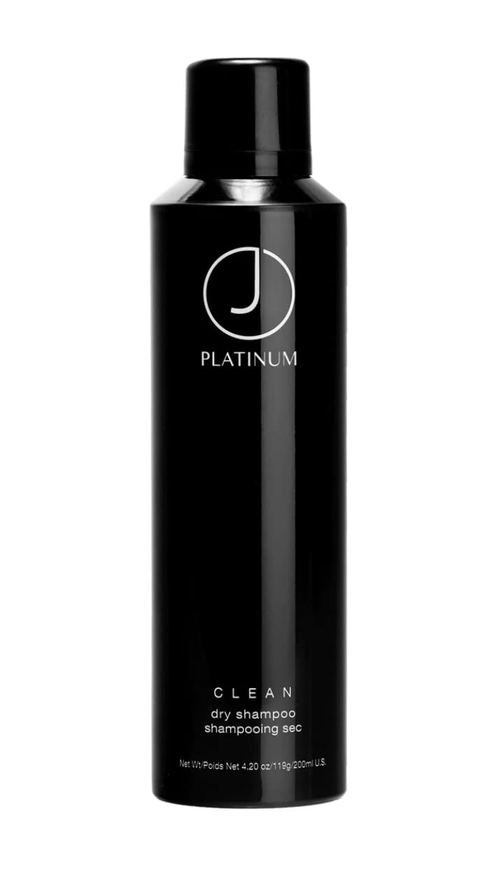 J Beverly Hills Platinum Clean Dry Shampoo With Oil Absorbing Jojoba for Scalp Recovery, 4.2 Oz