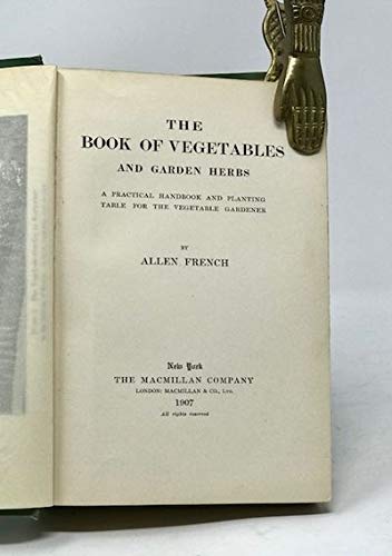 The Book of Vegetables and Garden Herbs: A Prac... B0030M53ZW Book Cover