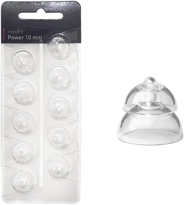 10 Power Minifit Domes for Oticon Hearing Aids (M (10 mm)