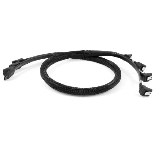 Cable de Datos SATA 7 Pin Negro Ruilogod 4 en 1