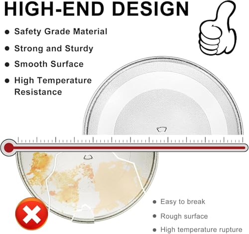 Image of High-Quality Heat-Resistant Microwave Oven Glass Turntable Coupler Tray 9.6 Inch | Replacement Rotating Glass Tray Plate | | Compatible with Haier Microwave Oven (9.6 Inch HIL2001MFPH 20L)