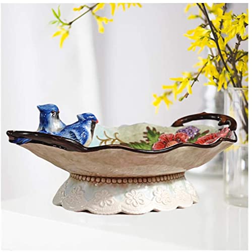Plato de frutas chinas creativas de cerámica para decoración