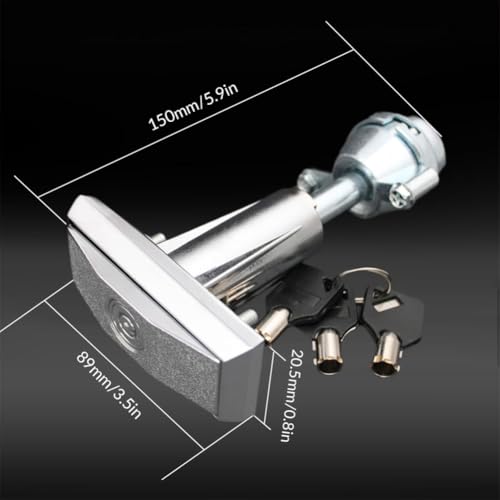 Image of Vending Machine Key,Half Zinc and Half Aluminum T-Shaped Non Universal Anti-Theft Lock Core Handle Automatic Water Vending Machine Lock,Suitable for Coin Operated Game Machines,Etc (Silver)