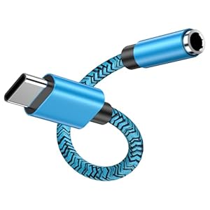 Cebkit USB-C auf 3.5mm Klinke Adapter Blau