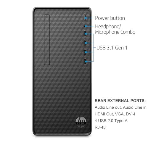 Image of HP Desktop Computers Microtower PC, Intel Core i5-10400, 16GB DDR4 RAM, 1TB SSD, WiFi Adapter, Wire Keyboard and Mouse Included, Windows 11 Pro, for Student Home use, Remote Work, Photo Editing