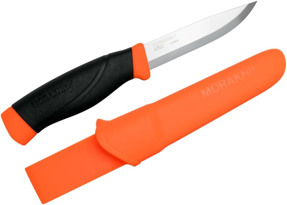 Morakniv Companion Heavy Duty Knife with Sandvik Carbon Steel Blade, 0.125/4.1-Inch