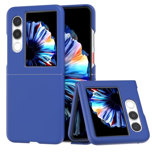 Case �Ή��@�� for ZTE nubia Flip2 [�n�[�hPC] �܂肽���ݎ��X�}�z�P�[�X Blue